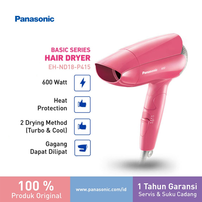 Panasonic Hair Dryer 3 Speed EHND18P - Pink